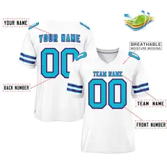 White Light Blue-Purple Football Jersey 2