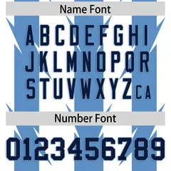 White Light Blue Razr Stripe Graffiti Pattern Flag Football Jersey 4
