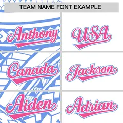 White Light Blue Split Tribal Baseball Jersey 3