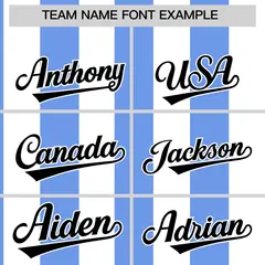 White Light Blue Stripe Two-Button Softball Jersey 3