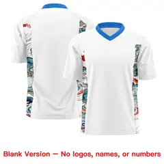 White Light Blue Ukiyo-e Auspicious Clouds Graffiti Football Jersey 7
