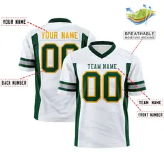 White Light Gray Scratch Pattern Authentic Football Jersey 2