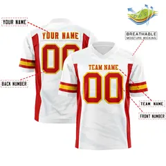 White Light Gray Scratch Pattern Authentic Football Jersey 2