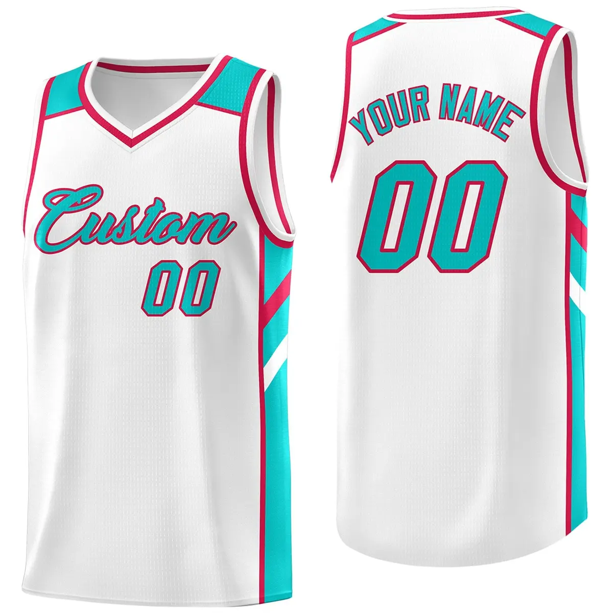 Men's White Light Green Classic Basketball Jersey