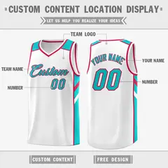 Men's White Light Green Classic Basketball Jersey 2