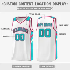 Men's White Light Green Classic Basketball Jersey 2