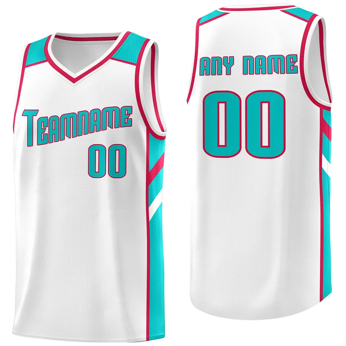 White Light Green Classic Breathable Basketball Jersey
