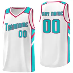 White Light Green Classic Breathable Basketball Jersey