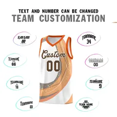 White Light Orange Galaxy Graffiti Basketball Jersey Uniform 3