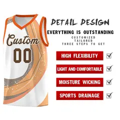 White Light Orange Galaxy Graffiti Basketball Jersey Uniform 4