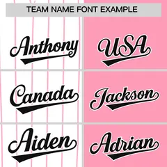 White Light Pink and Black Pinstripe Raglan Baseball Jersey 3