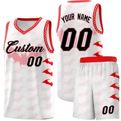 White Light Pink Bat Pattern Halloween Basketball Jersey 1