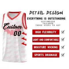 White Light Pink Bat Pattern Halloween Basketball Jersey 2