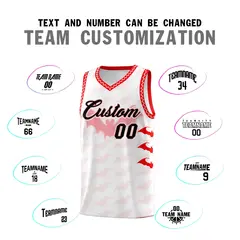 White Light Pink Bat Pattern Halloween Basketball Jersey 4