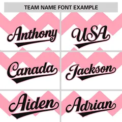 White Light Pink-Black Ripple Design Baseball Jersey 4