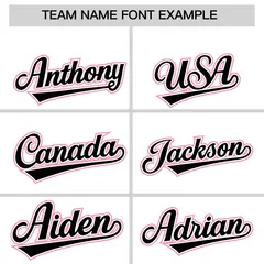 White Light Pink Color Block Authentic Baseball Jersey 3
