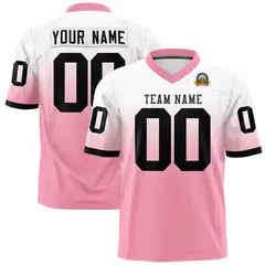 White Light Pink Gradient Fashion Authentic Football Jersey 1