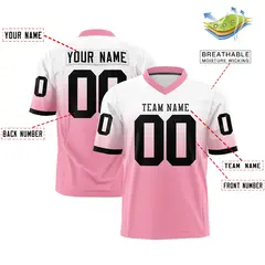 White Light Pink Gradient Fashion Authentic Football Jersey 2