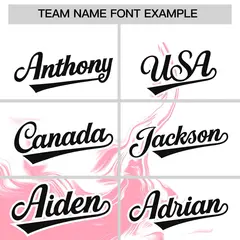 White Light Pink Ink Pattern Authentic Baseball Jersey 3