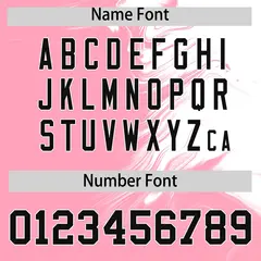 White Light Pink Ink Pattern Authentic Baseball Jersey 4