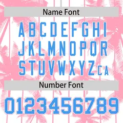 White Light Pink Pinstripe Coconut Tree Baseball Jersey 4