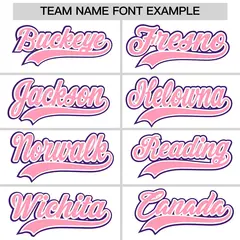 White Light Pink Purple Baseball Jersey 4