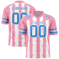 White Light Pink Razr Stripe Graffiti Flag Football Jersey