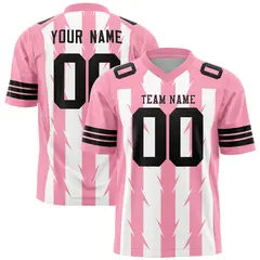 White Light Pink Razr Stripe Graffiti Flag Football Jersey