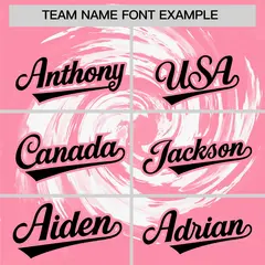 White Light Pink Swirl Graffiti Baseball Jersey 3