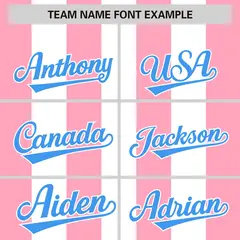 White Light Pink Thick Stripe Authentic Baseball Jersey 3
