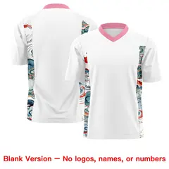 White Light Pink Ukiyo-e Auspicious Clouds Graffiti Football Jersey 7