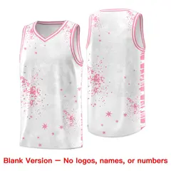 White Light Pink Vice Burst Graffiti Basketball Jersey 6