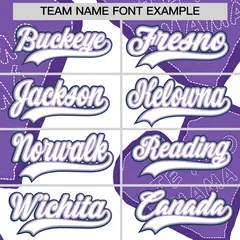 White Light Purple Mother's Day Graffiti Baseball Jersey 4
