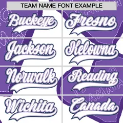 White Light Purple Mother's Day Graffiti Baseball Jersey 4