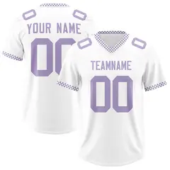 White Light Purple Square Neckline Classic Football Jersey