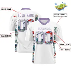 White Light Purple Ukiyo-e Auspicious Clouds Graffiti Football Jersey 2