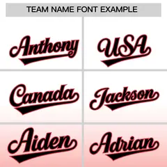 White Light Red Gradient Full-Snap Fashion Letterman Jacket 3