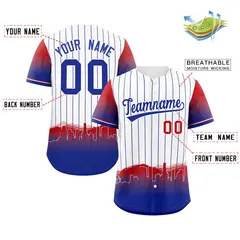 White Los Angeles City Silhouette Baseball Jersey 2