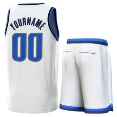 White Lt Blue-Navy Classic Sets Basketball Jersey 3