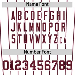 White Maroon Stripe Fashion Baseball Jersey 4