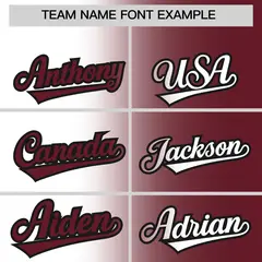 White Maroon Two Tone Gradient Fashion Baseball Jersey 3