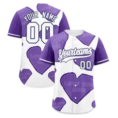 White Midnight Blue Light Purple Mother's Day Graffiti Baseball Jersey