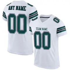 White Midnight Green-Black Mesh Football Jersey 1