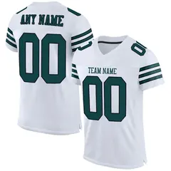 White Midnight Green-Black Mesh Football Jersey 1