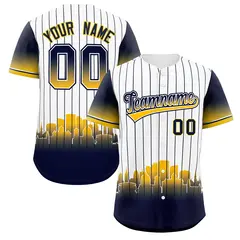 White Milwaukee City Silhouette Authentic Baseball Jersey