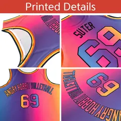 White Mosaic Gradient Fashion Basketball Jersey Uniform 6