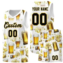 White National Beer Day Beer Bubble Basketball Jersey