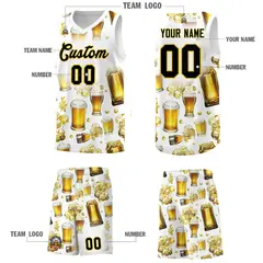 White National Beer Day Beer Bubble Basketball Jersey 3