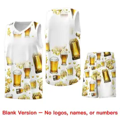 White National Beer Day Beer Bubble Basketball Jersey 7