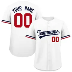 White Navy Authentic Full-Button Baseball Jersey 1